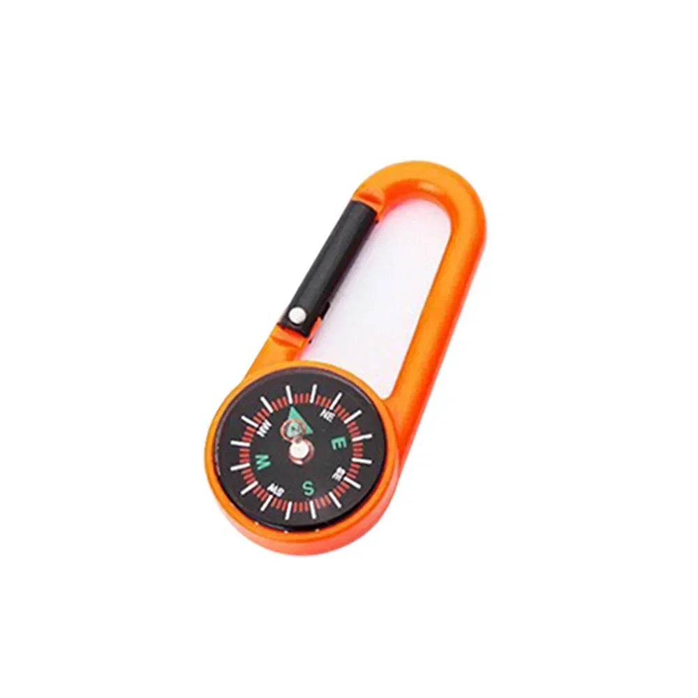 Outdoor Kompass Karabiner Schlüsselanhänger – Mini Camping Buckle für Bergsteigen, Wandern, Rucksäcke & Survival | Kinder Geschenkclip mit Kompass