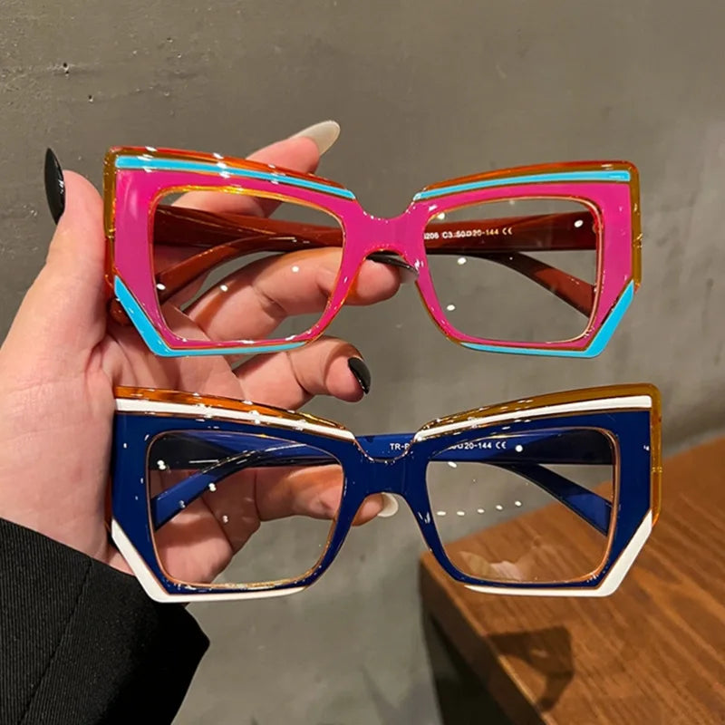 Anti-Blau-Licht Brille für Damen & Herren – Polygon Anti-Blau-Licht Fassung | Modische Optische Brille im Besonderen Design Kaufschwan®