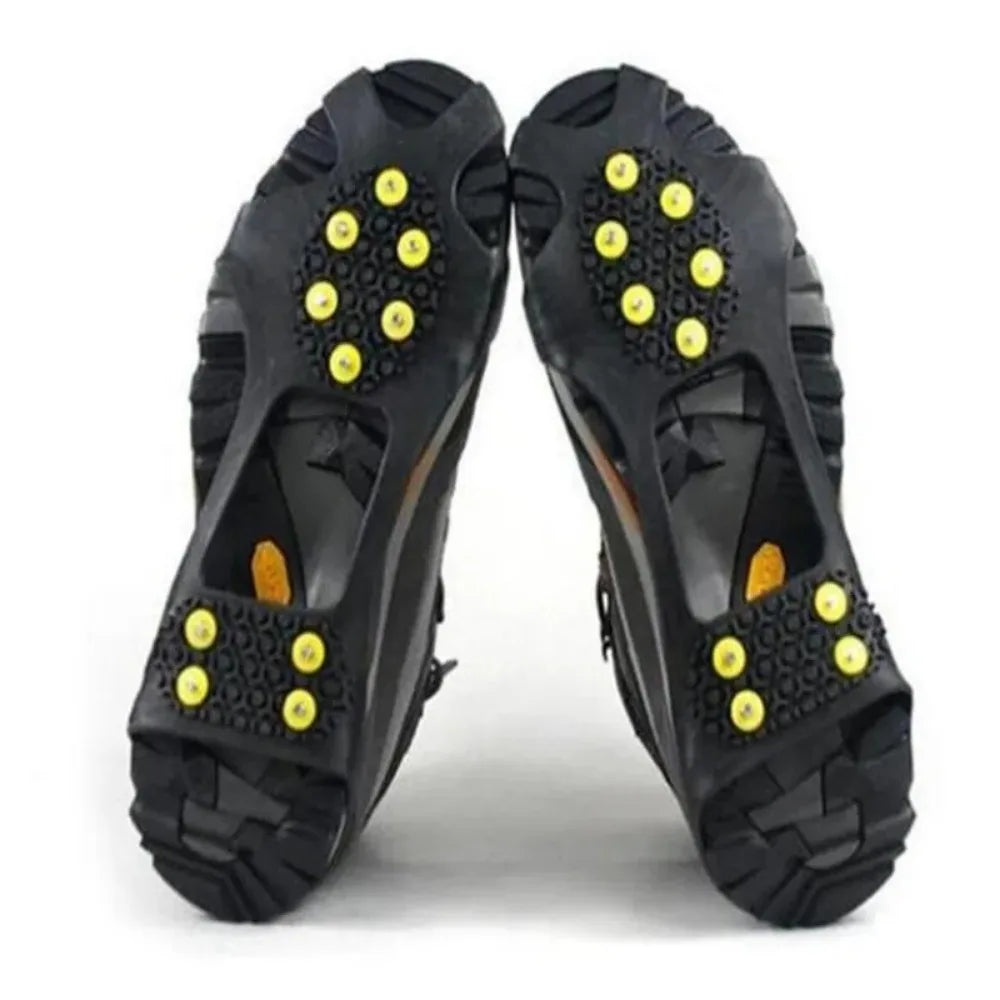 10 Zacken Schnee & Eis Anti-Rutsch Schuhspikes – Thermoplastische Elastomer Steigeisen Überzüge für Winter Wandern & Klettern Kaufschwan®