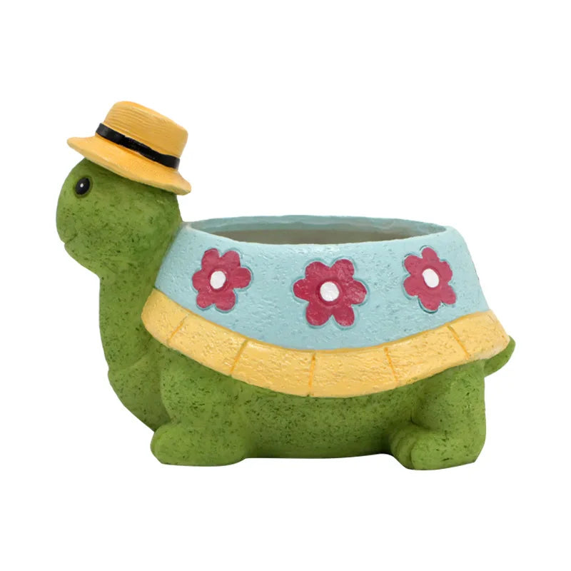 Cartoon Tier Sukkulenten Blumentopf – Niedlicher Schildkröten Pflanztopf | Desktop Wohndeko Ornament Garten Pflanzgefäß Kaufschwan®
