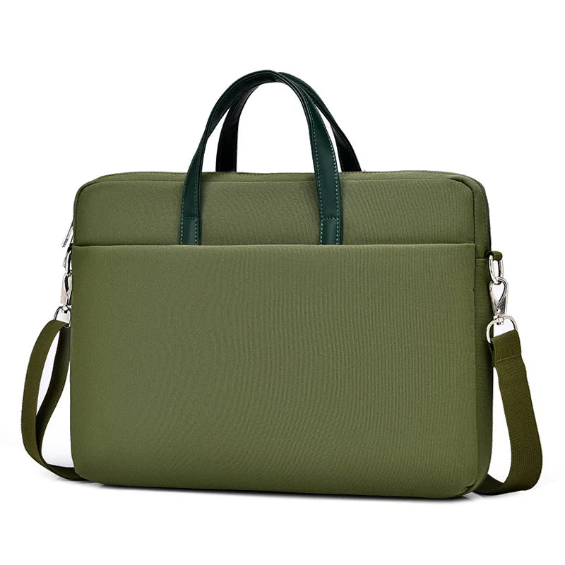 Wasserdichte Laptop Schultertasche – Notebook Schutzhülle & Business Aktentasche für MacBook, Xiaomi & Laptops Kaufschwan® Grün 17-18 Zoll