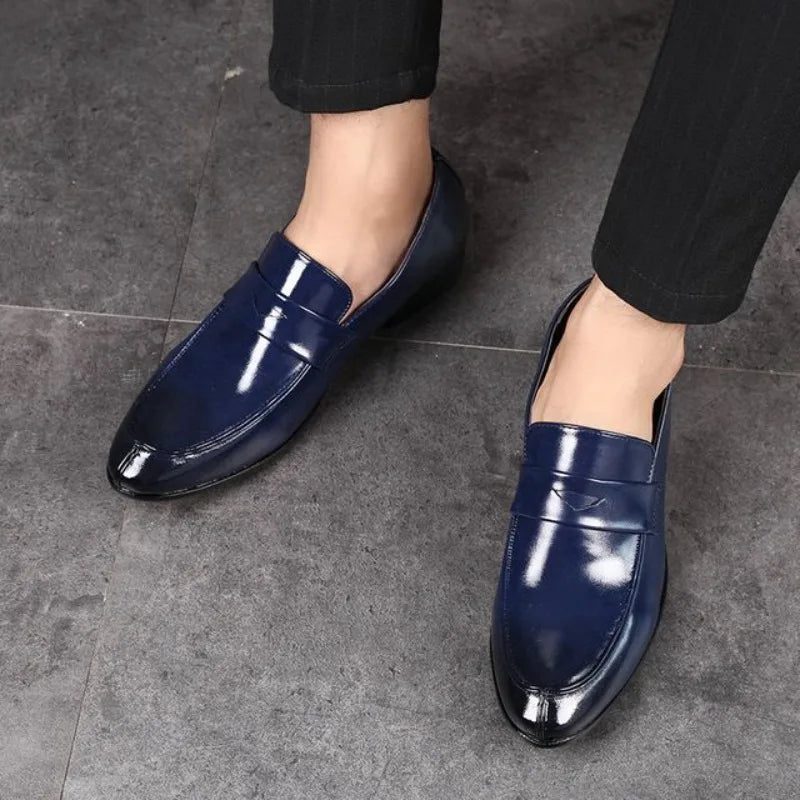 Herren Business-Loafer mit Spitze – Elegante Slip-On Lederschuhe | Formelle Freizeitschuhe Kaufschwan®