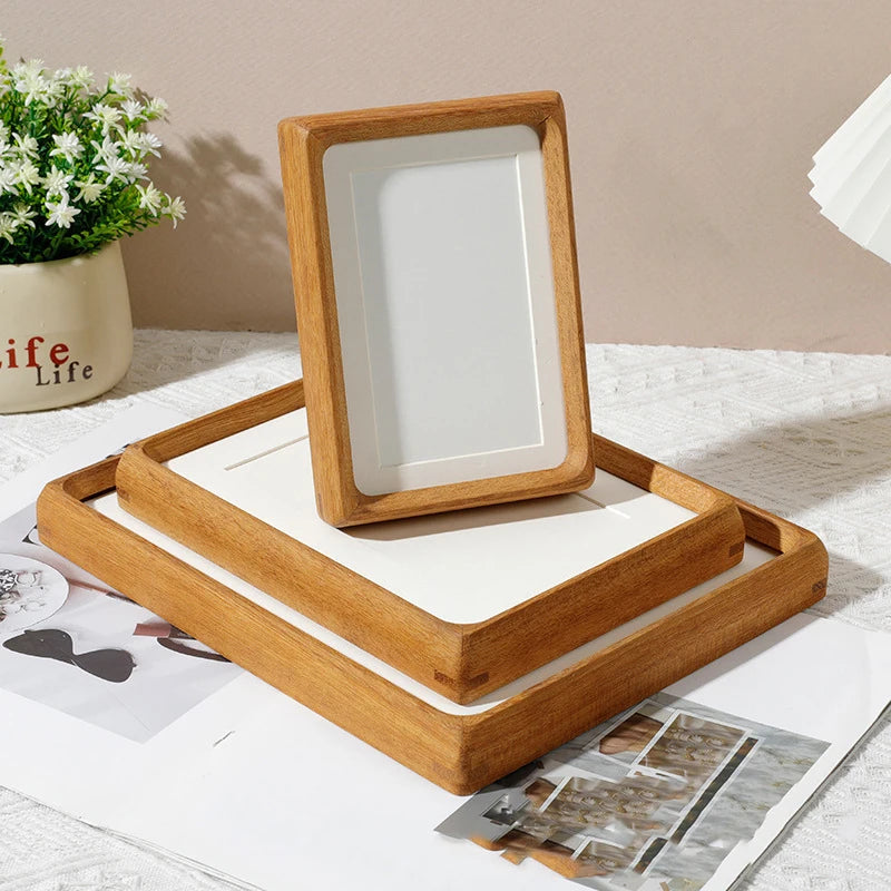 Massivholz Bilderrahmen aus Schwarznuss – Zapfenverbindung Eleganter Fotoaufsteller Kaufschwan®