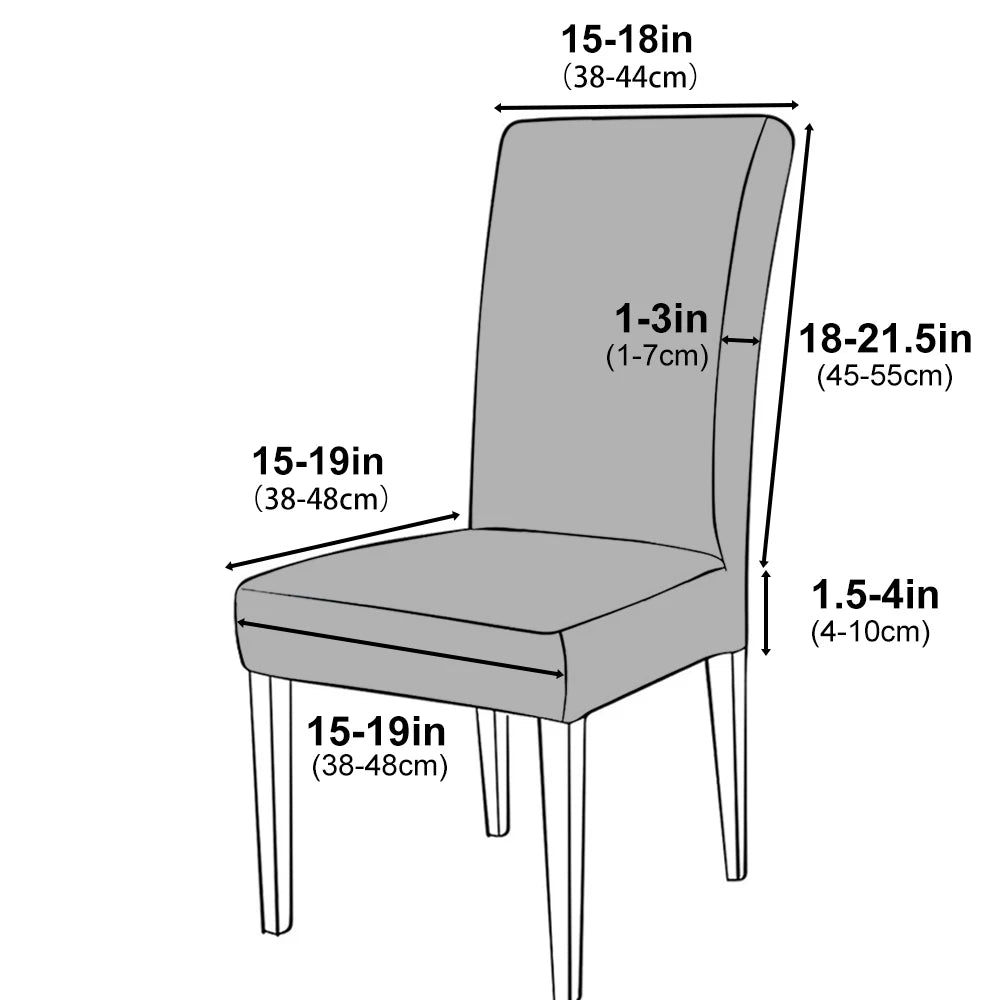 Elastic Dining Room Chair Cover Stretch Thick Jacquard Kitchen Chair Cover Slipcover For Dining Kitchen Hotel Wedding Banquet Kaufschwan®