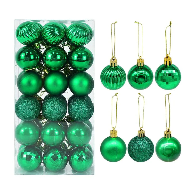 36 Stück Weihnachtskugeln Set – Rot & Gold | Christbaumkugeln Deko für Zuhause, Weihnachten & Neujahr 2026 Kaufschwan® Smaragdgrün 3.5cm - 4.8cm