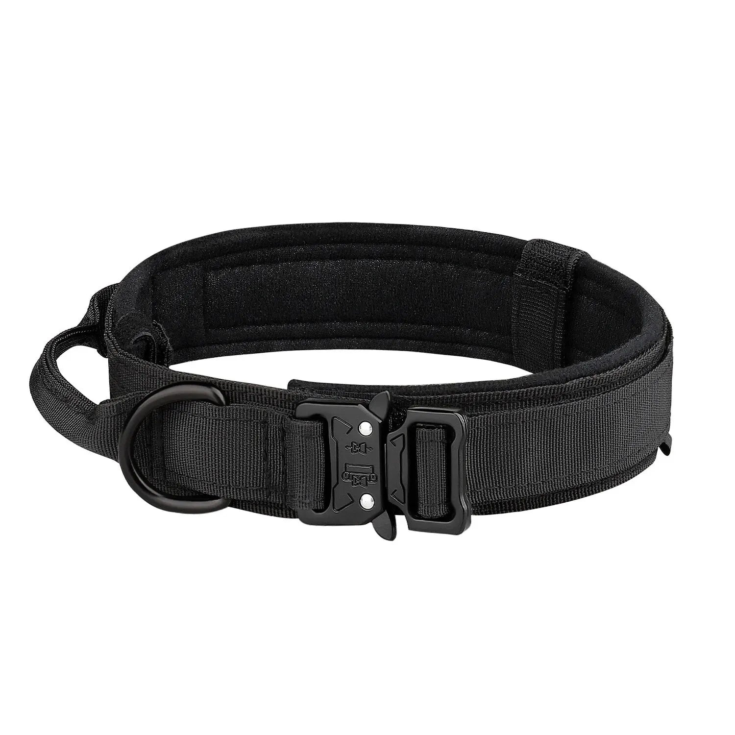 Hundehalsband Strapazierfähig Nylon mit Metall Schnalle Trainingshalsband für Mittel Große Hunde Kaufschwan® Schwarz XL