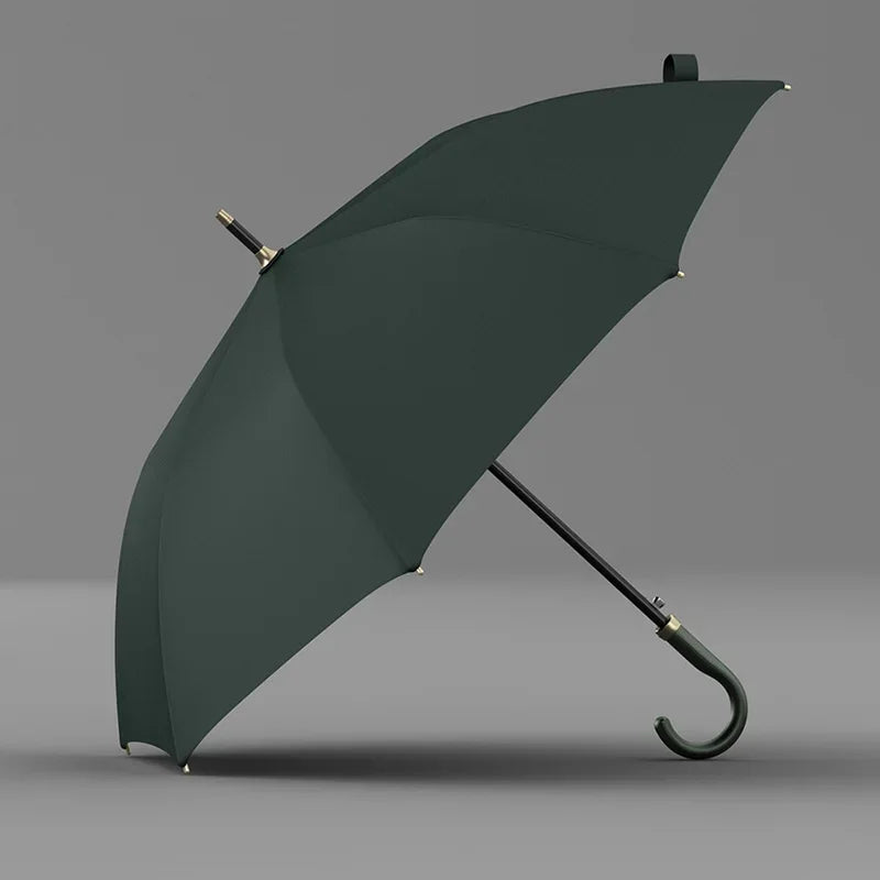 Winddichter Langgriff-Golfschirm – Luxus Business-Regenschirm für Herren & Damen, 8 Streben, 120cm Großschirm von Kaufschwan® Grün