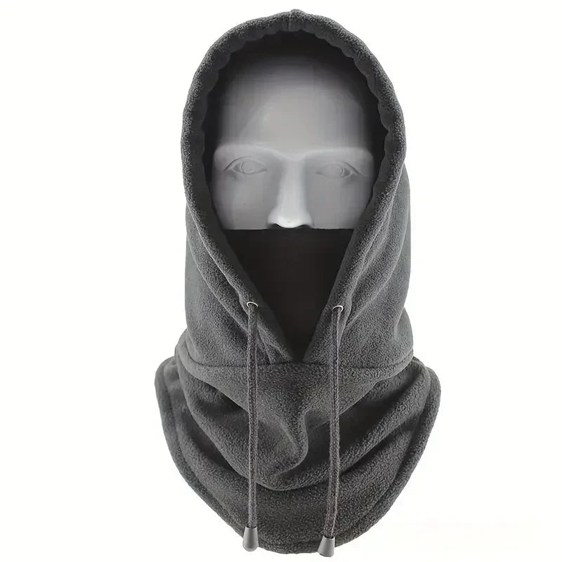 Winter Thermo-Fleece Kapuzenmütze – Winddichte Outdoor Skimaske | Unisex Halswärmer für Damen & Herren beim Radfahren & Wintersport Kaufschwan® Grau