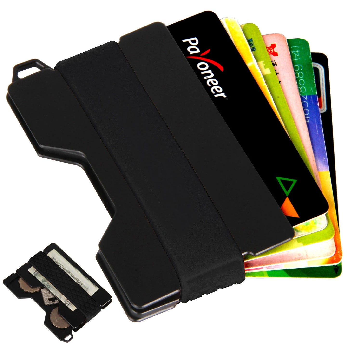 Slim Wallet – Minimalistische Ultraleichte Geldbörse mit Polycarbonat Geldklammer Kaufschwan®