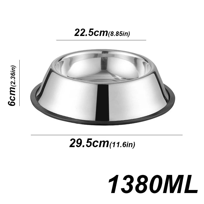 Robuster Edelstahl Futternapf – Hygienische Futter- & Wasserschüssel für Haustiere Kaufschwan® 30cm