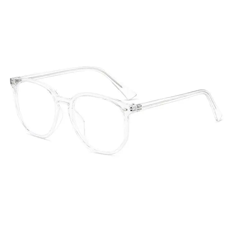 Transparente Computerbrille – Anti-Blau-Licht Polygon-Quadrat Fassung für Damen & Herren | Modische Klare Optische Brille Kaufschwan® Weiß