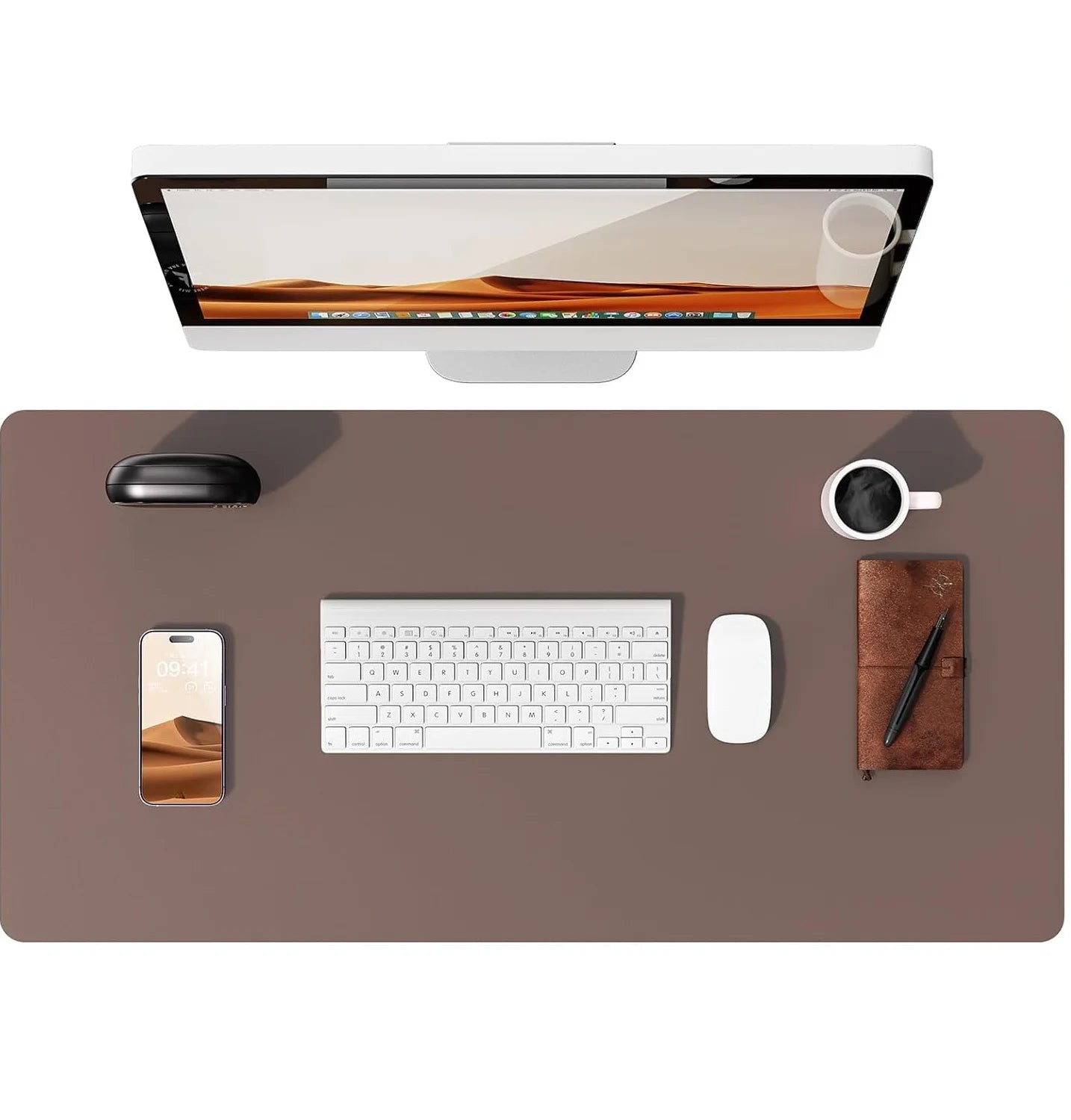 Große PU Leder Schreibtischunterlage – Rutschfeste Office Tischmatte und Laptop Schutzauflage Kaufschwan®