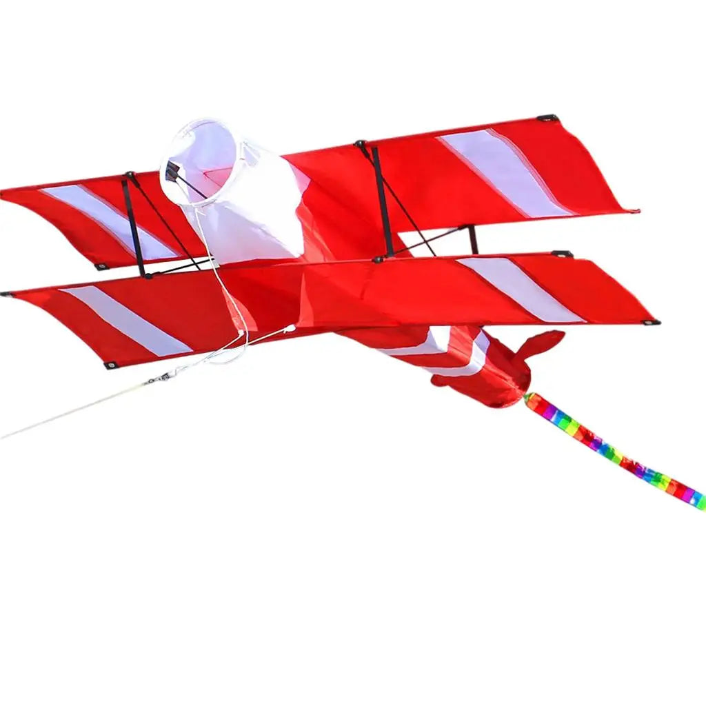 3D-Flugzeugdrachen mit Langem Schwanz – Einfach zu Fliegender Kinderdrachen mit Schnur und Spule für Kinder und Erwachsene Kaufschwan®