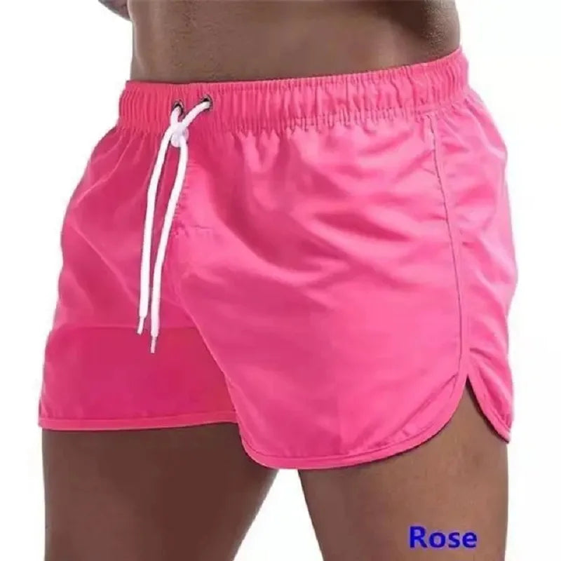 Herren Badeshorts mit Niedriger Taille – Surf Shorts & Boardshorts | Modische und Bequeme Badehose für Sommer & Strand Kaufschwan® M Pink