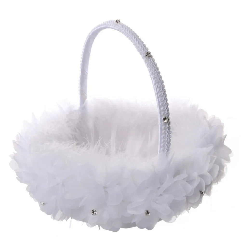 Western Stil Blumenkorb – Handgehaltener Hochzeitskorb für Braut Kaufschwan®