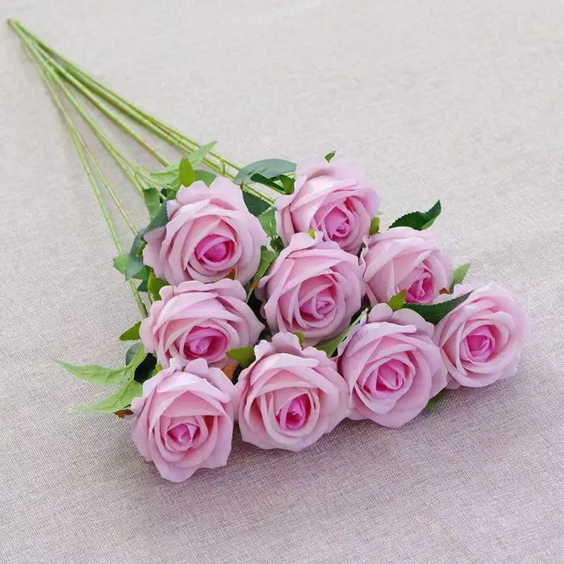 1/5/10/20 Stück Künstliche Rosen – Realistische Seidenrosen füar Hochzeit & Wohndekoration | Eleganter Rosenstrauß aus Kunstblumen Kaufschwan®