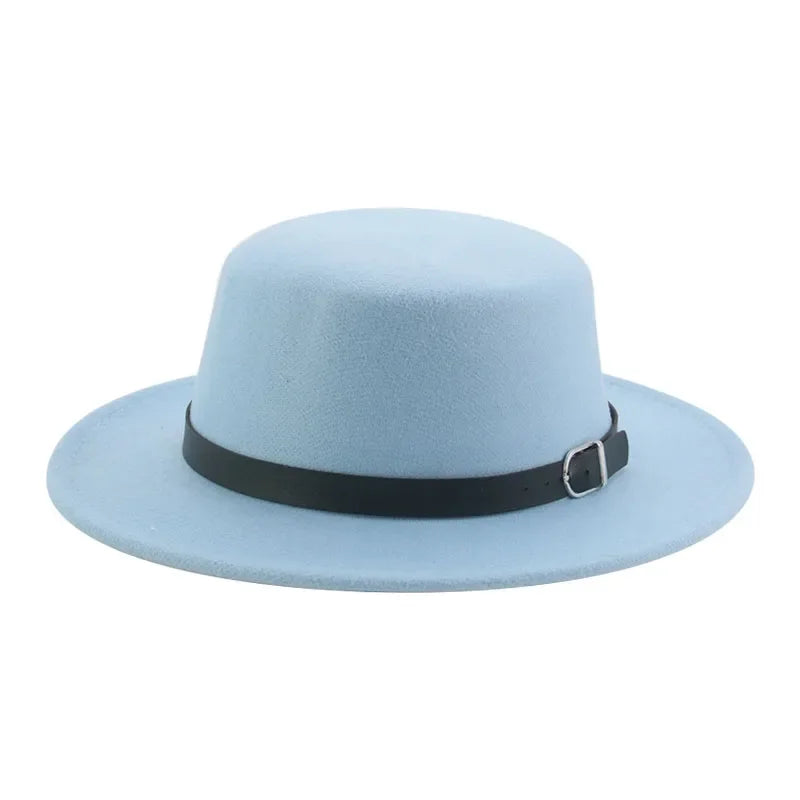 Gefilzter Herren Hut – Einfarbiger Klassischer Fedora mit Gürtelband, Casual & Formeller Winterhut