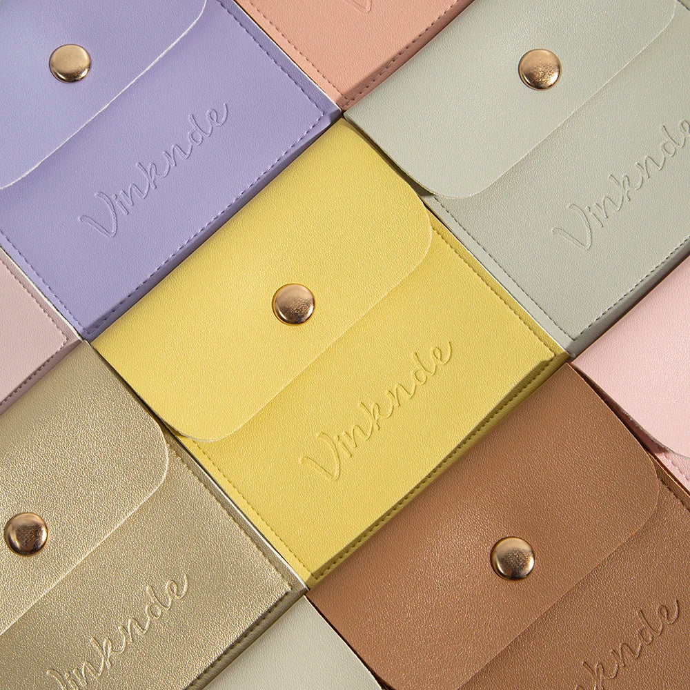 50 Stück Personalisierte PU-Leder Schmuckbeutel – Mit Druckknopfverschluss | Logo-Druck für Ohrringe, Ringe, Broschen & Geschenke Kaufschwan®