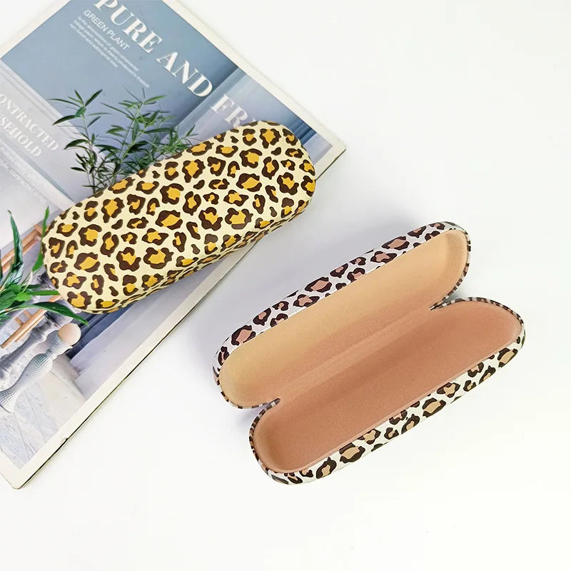 Leopard Print Metall Brillenetui – Robuste Schutzbox für Sonnenbrillen und Sehbrillen Kaufschwan®