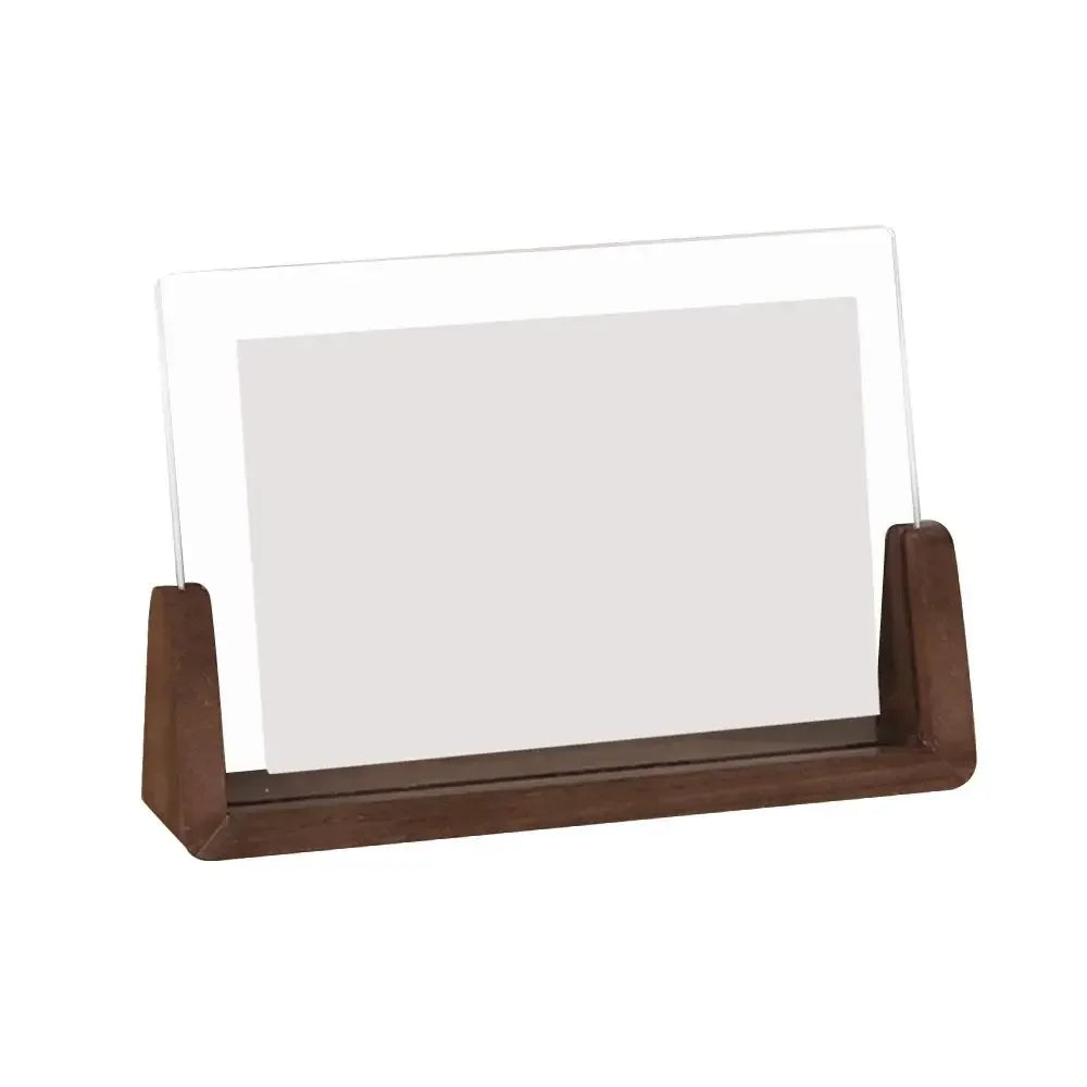 Walnuss / Buche Kreativer Acryl U Form Bilderrahmen – Transparenter Holz Desktop Fotorahmen Kaufschwan®