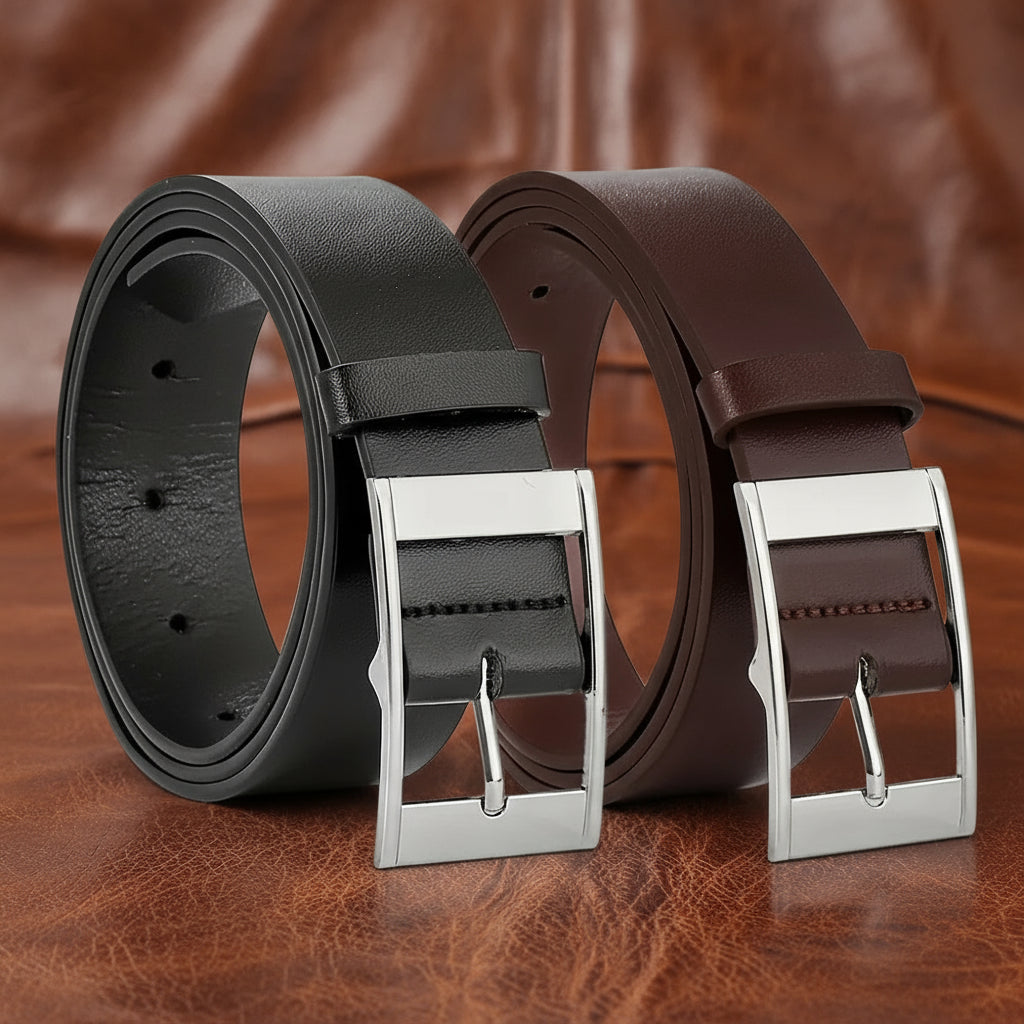 Luxus Herren Gürtel – Hochwertiger PU-Leder Gürtel mit Metallschließe | Designer Taillengürtel für Jeans & Business Outfits Kaufschwan®