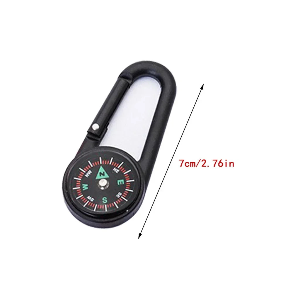 Outdoor Kompass Karabiner Schlüsselanhänger – Mini Camping Buckle für Bergsteigen, Wandern, Rucksäcke & Survival | Kinder Geschenkclip mit Kompass Kaufschwan®