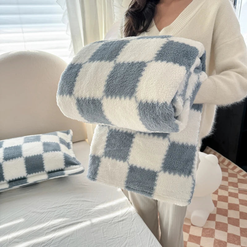 Rosa Weiß Flanell Panda Fleece Decke – Weiche, bequeme Kuscheldecke für Sofa, Bett & Büro Kaufschwan® Blau 100x150cm