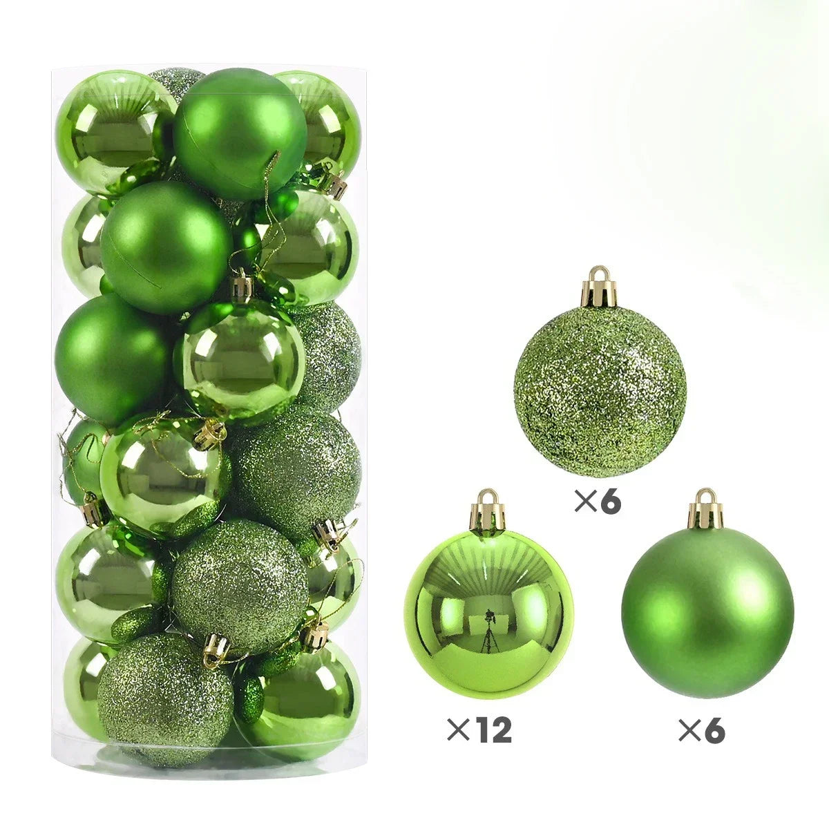 24 Stück 4CM Weihnachtskugeln – Bruchsichere Baumdekoration | Hängende Christbaumkugeln für Zuhause & Festliche Anlässe Kaufschwan®