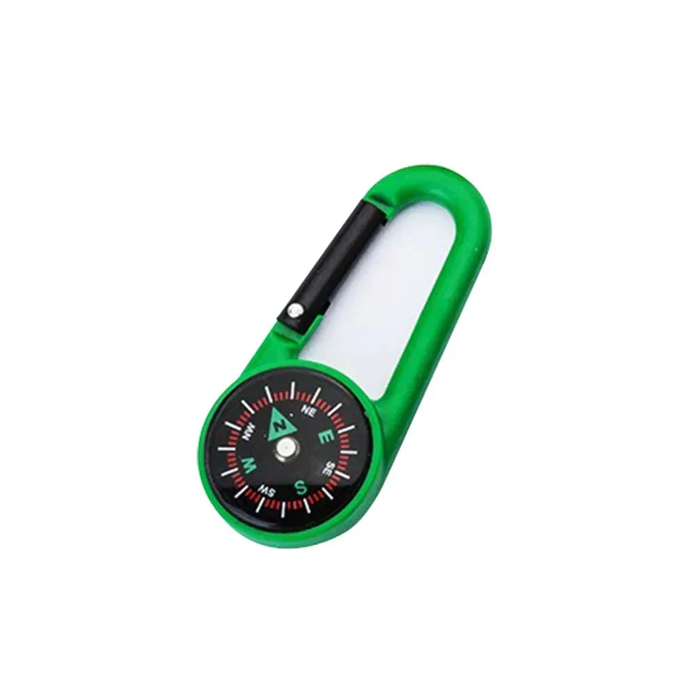 Outdoor Kompass Karabiner Schlüsselanhänger – Mini Camping Buckle für Bergsteigen, Wandern, Rucksäcke & Survival | Kinder Geschenkclip mit Kompass