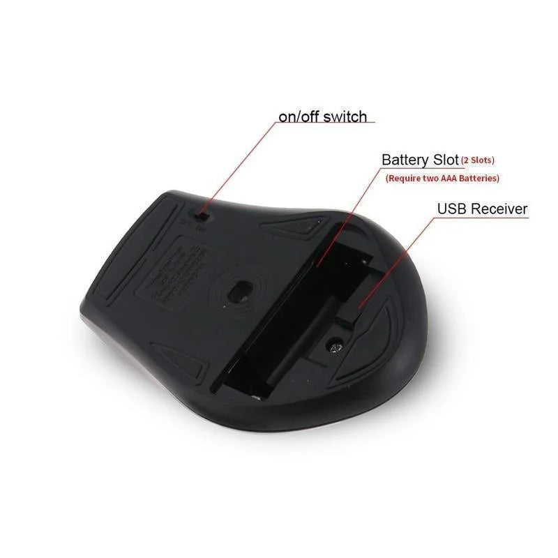2.4GHz Kabellose Gaming Maus – Ergonomische Computer PC Maus mit USB Empfänger | Laptop Zubehör Kaufschwan®
