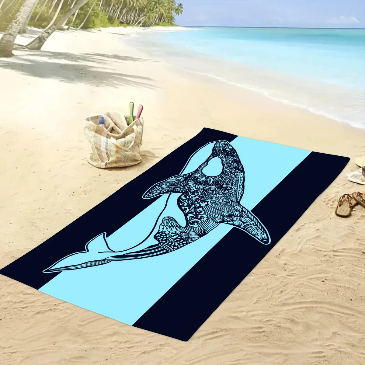 Großes Strandtuch aus Ultrafeiner Mikrofaser – Schnell Trocknend & Saugfähig | Multifunktionales Schwimm- & Reisetuch Kaufschwan®