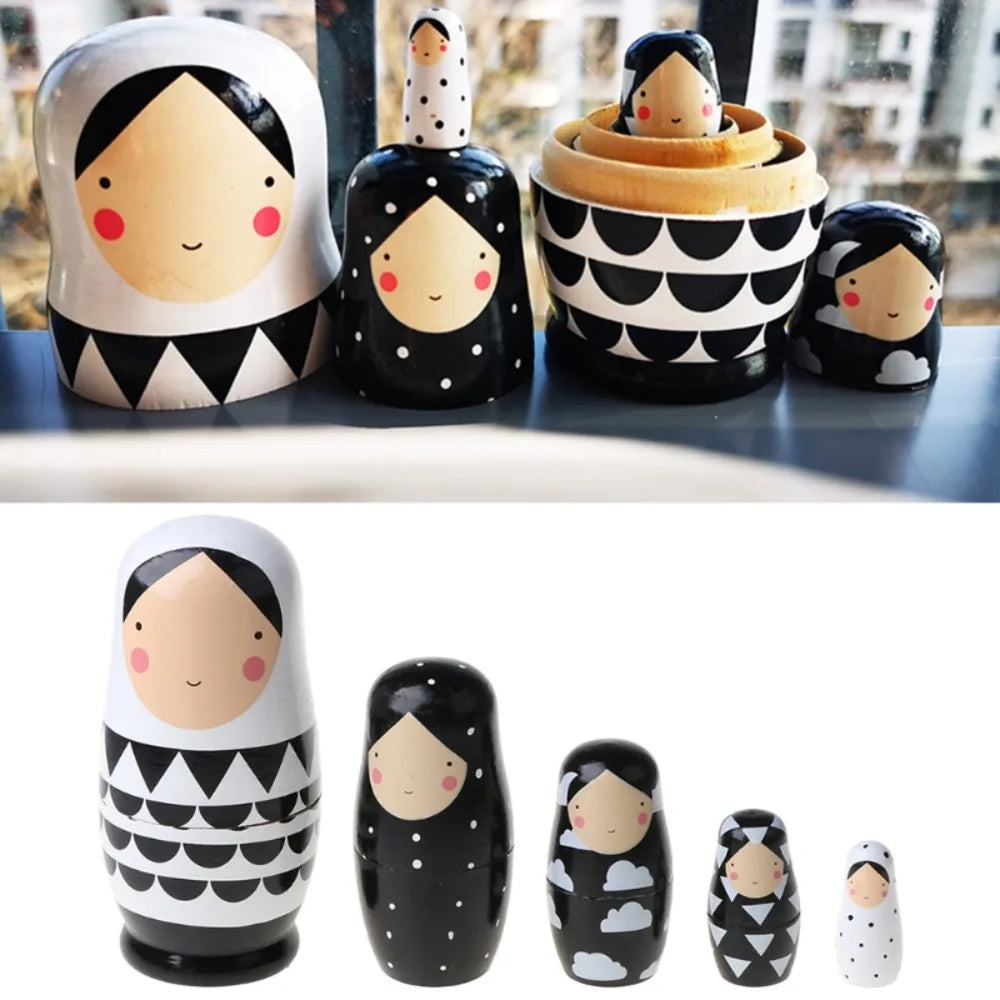 Holz-Matrjoschka – Russische Nestpuppen Set | Dekoration & Spielzeug Geschenk für Kinder Kaufschwan®