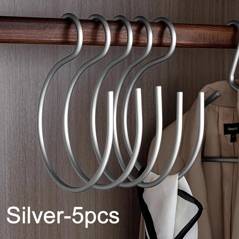 Hut Haken Kleiderbügel für Hosen und Caps – Aluminium Cap Organizer für Kleiderschrank und Schlafzimmer Kaufschwan® Silber – 5 Stück