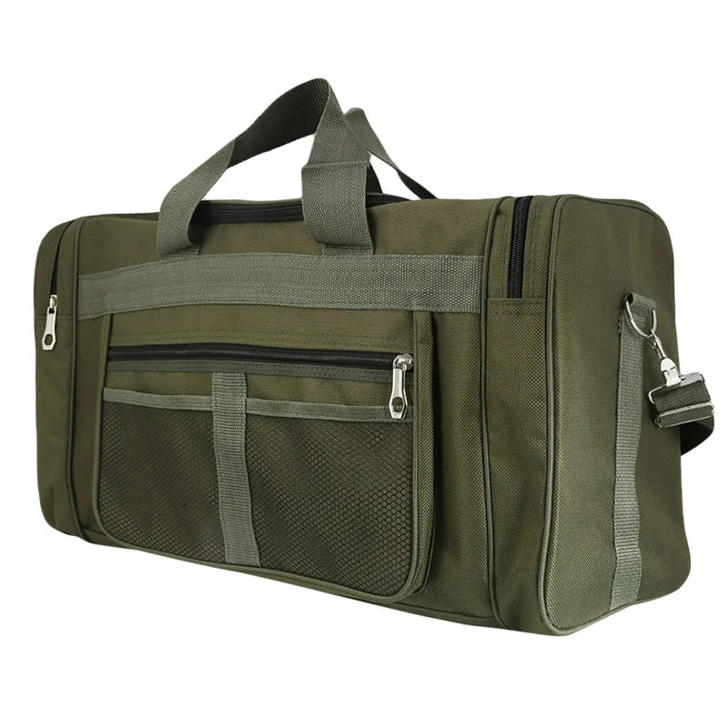 Große Aufbewahrungstasche – Wasserdichte Outdoor Reisetasche | Tragbare Weiche Damen Duffle Bag in Schwarz & Grün Kaufschwan®