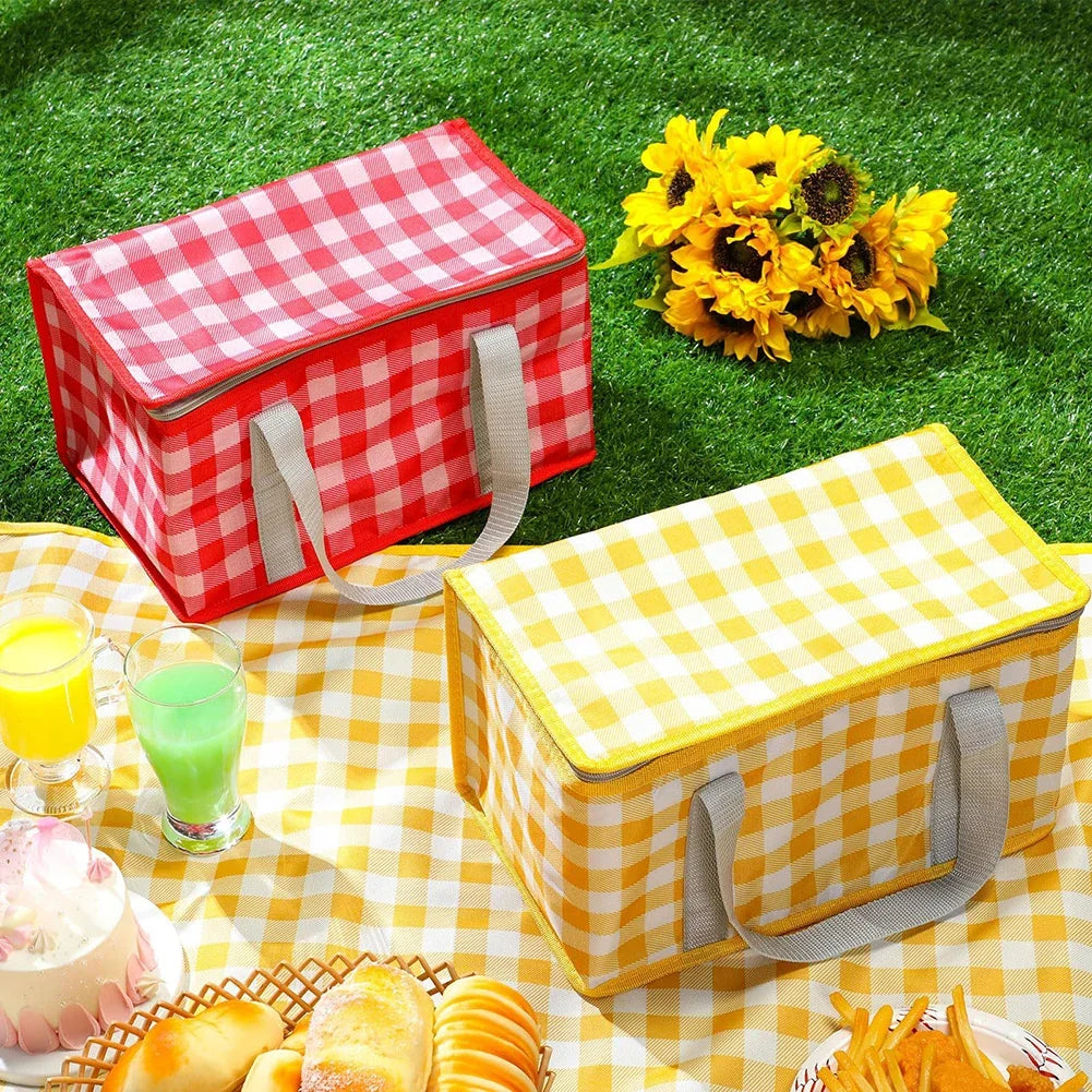 Große Outdoor Picknick Kühltasche – Tragbare Isolierte Box | Camping Getränketräger, Bento Tasche & Picknickbedarf Kaufschwan®