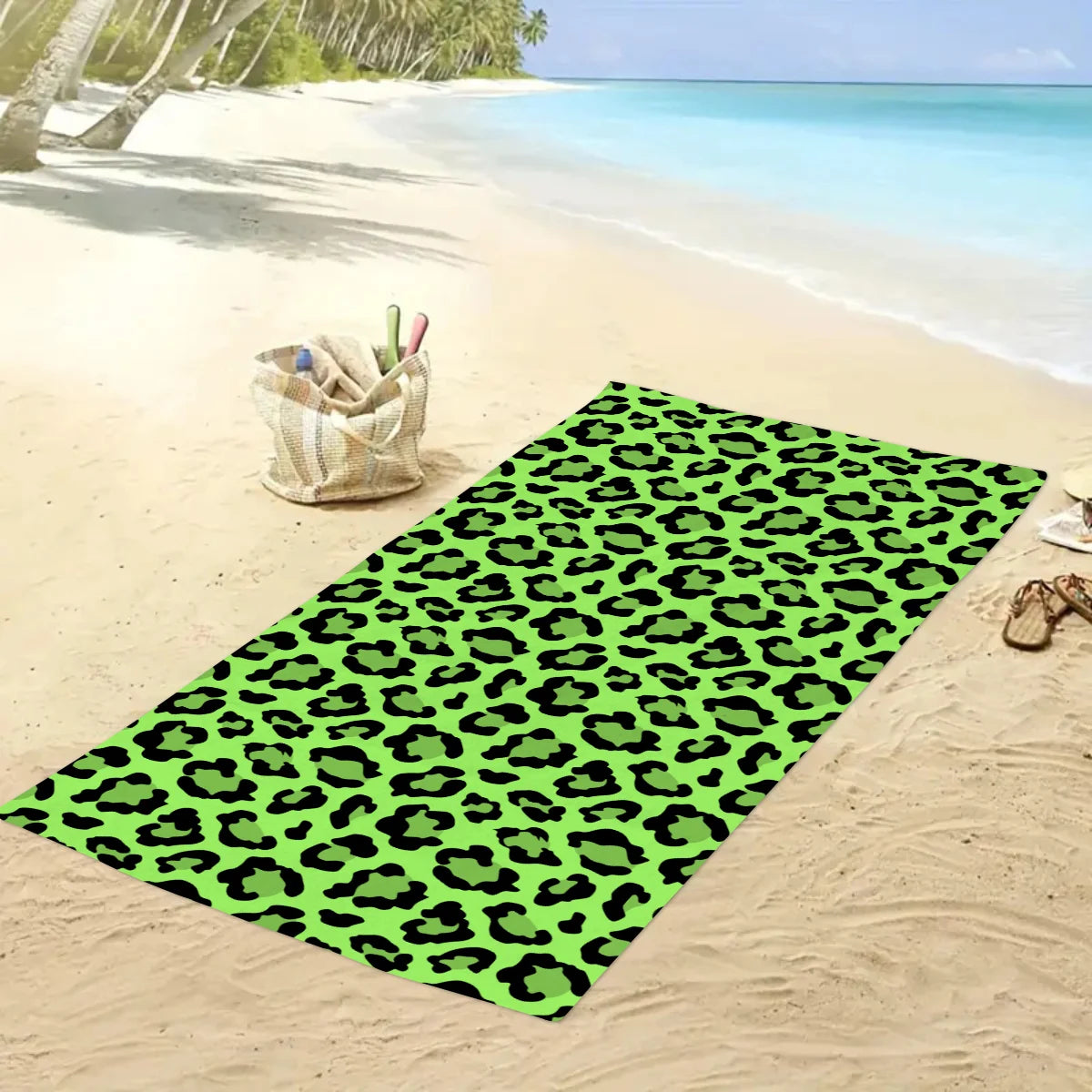 Modisches Strandtuch mit Leopardenmuster – Schnell Trocknend & Saugfähig | Multifunktionales Mikrofaser Handtuch für Sport, Schwimmen & Yoga Kaufschwan®