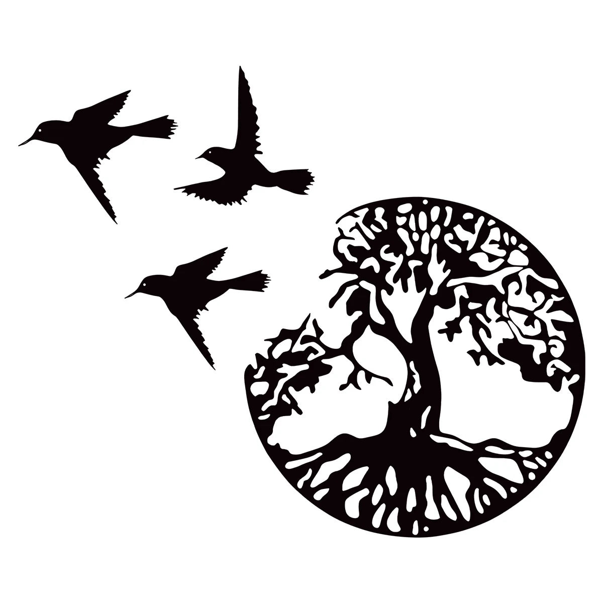 Metall Lebensbaum Wanddekoration – Eisen Outdoor Garten Kunst Anhänger Kaufschwan®