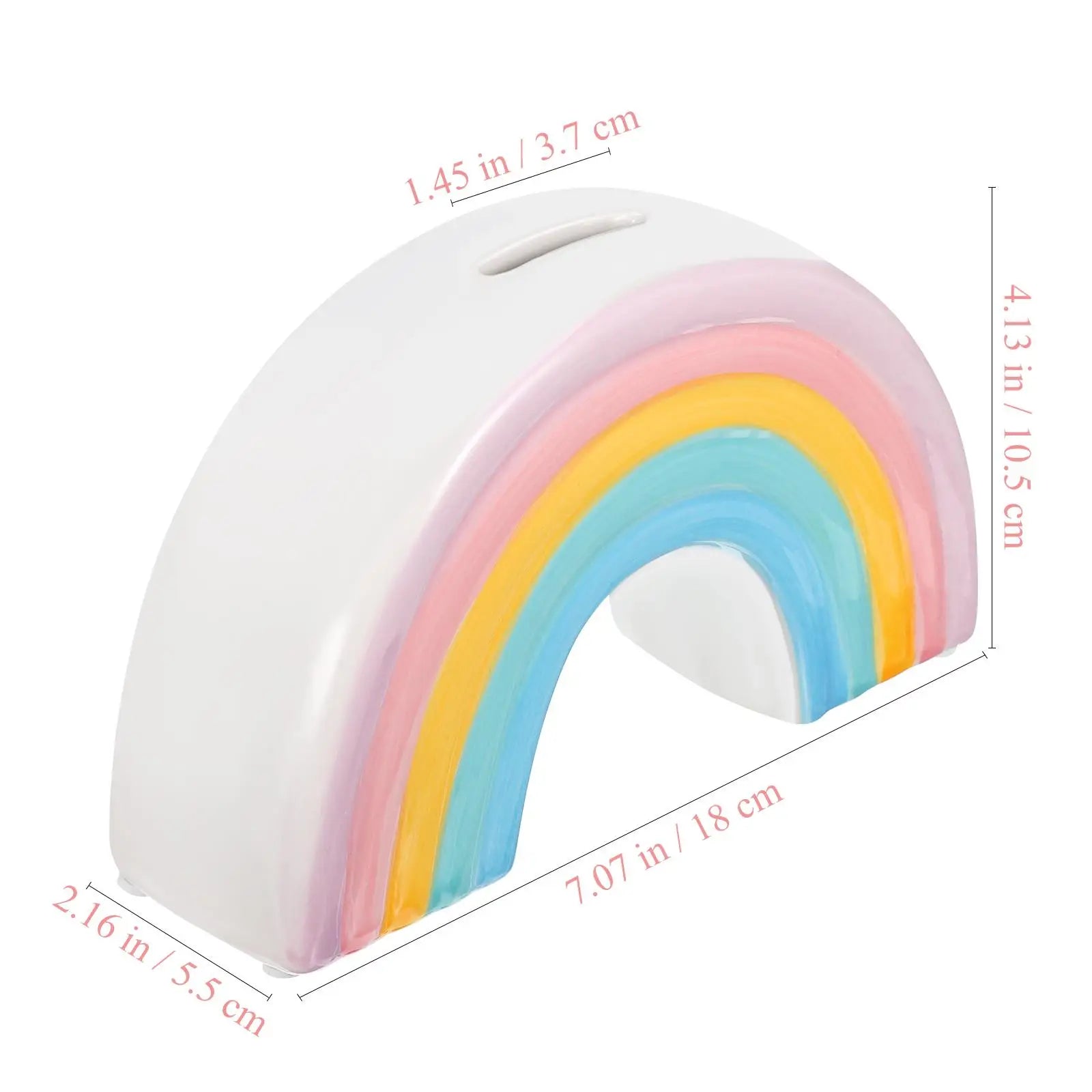 Keramik Regenbogen Sparschwein – Cartoon Münz Sparpot für Kinder Kaufschwan®