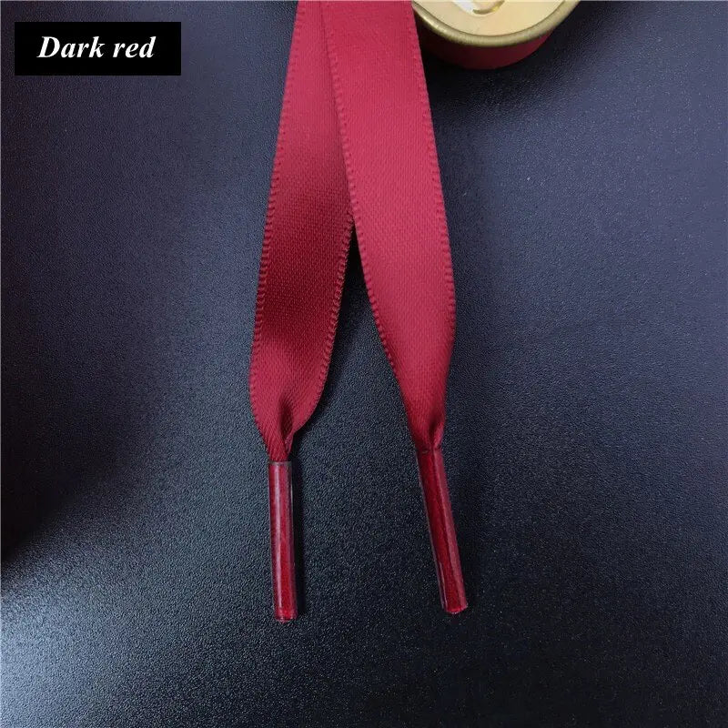 Satin Schnürsenkel aus Seidenband – Flache Modische Laces für Damen Sneaker & Stiefel | Elegante Schuhbänder in 80/100/120/150cm