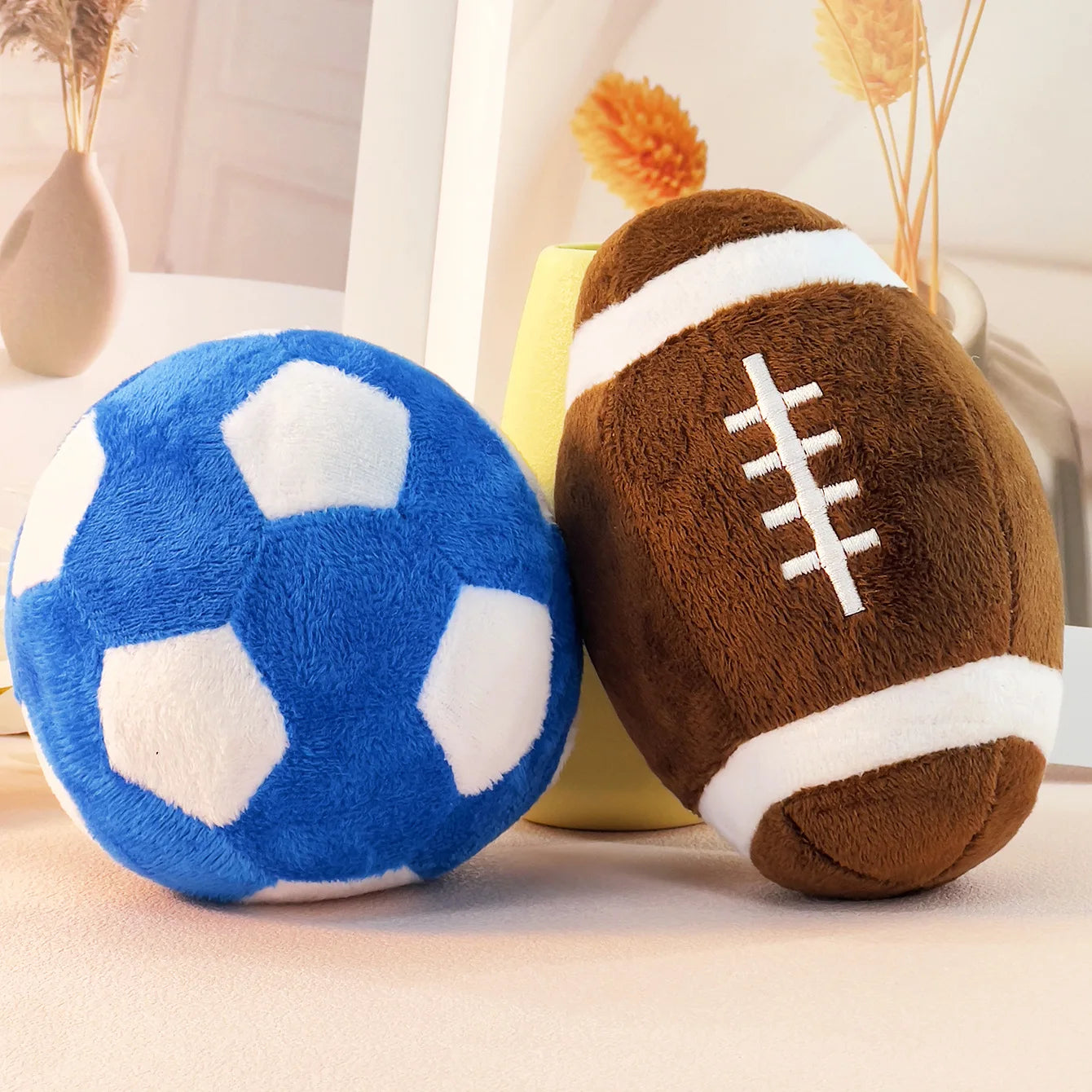 Quietschendes Rugby Hundespielzeug – Interaktiver Kauspielball für Hunde Kaufschwan®