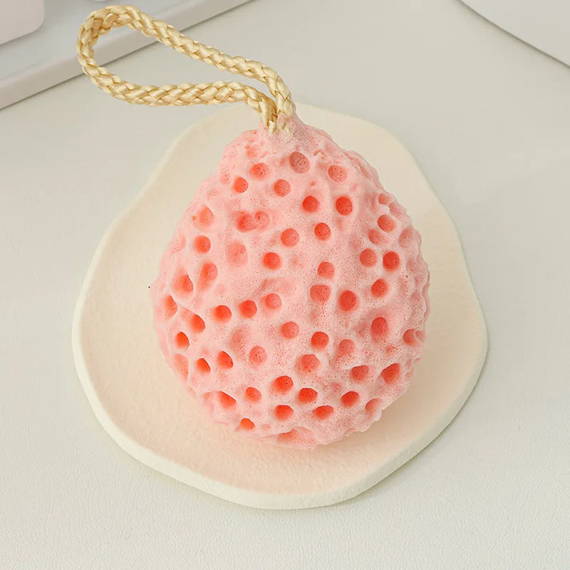 Weicher Mesh Duschschwamm Ball – Nylon Baby Körperreiniger & Sanfter Peeling Bade Puff Kaufschwan® Rosa - 1 Stück