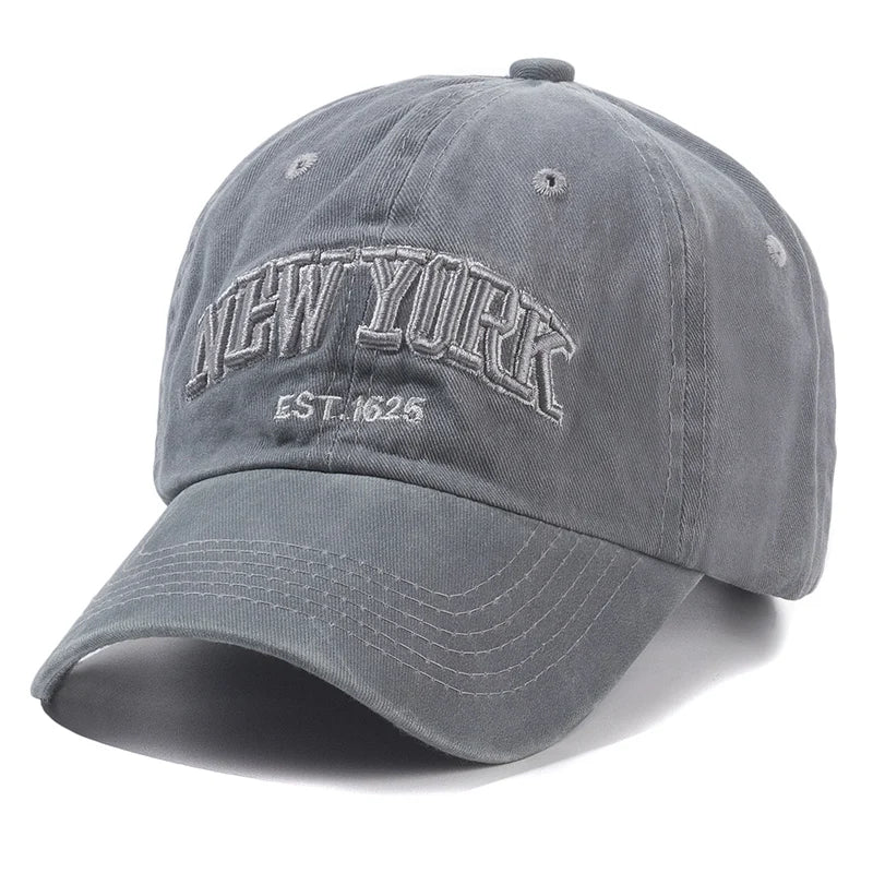 New York Washed Cotton Cap | Herren & Damen Snapback Baseballkappe | Sonnenschutz Baseballcap | Outdoor Baseballcap Kaufschwan®