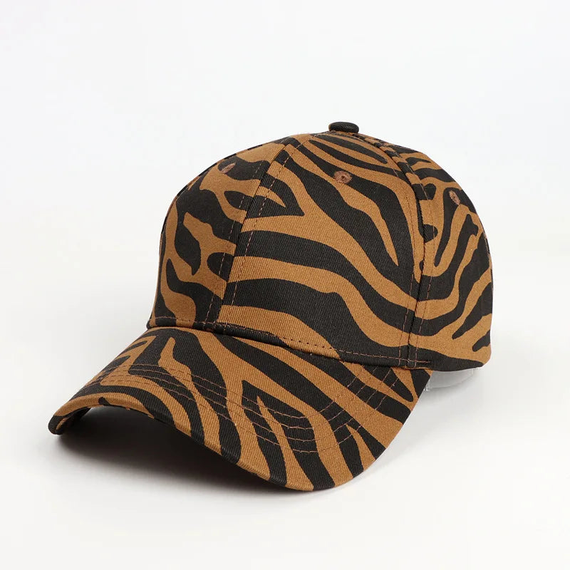 Leopard Print Baumwoll Baseballkappe | Herren & Damen Snapback Hip Hop Hat | Frühling & Sommer Baseballcap | Verstellbare Peaked Cap