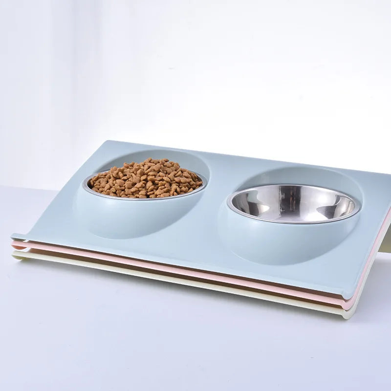 Ergonomische Haustier Futterstation – Doppel Edelstahlschalen mit Modernem Look Kaufschwan®