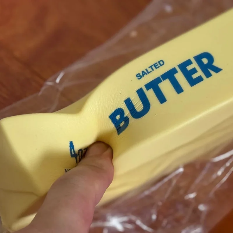 Butterstück-Squishy – Weiches Elastisches Knautsch- & Fidget-Spielzeug, Lustiger Scherzartikel & Sensorikspielzeug zum Stressabbau