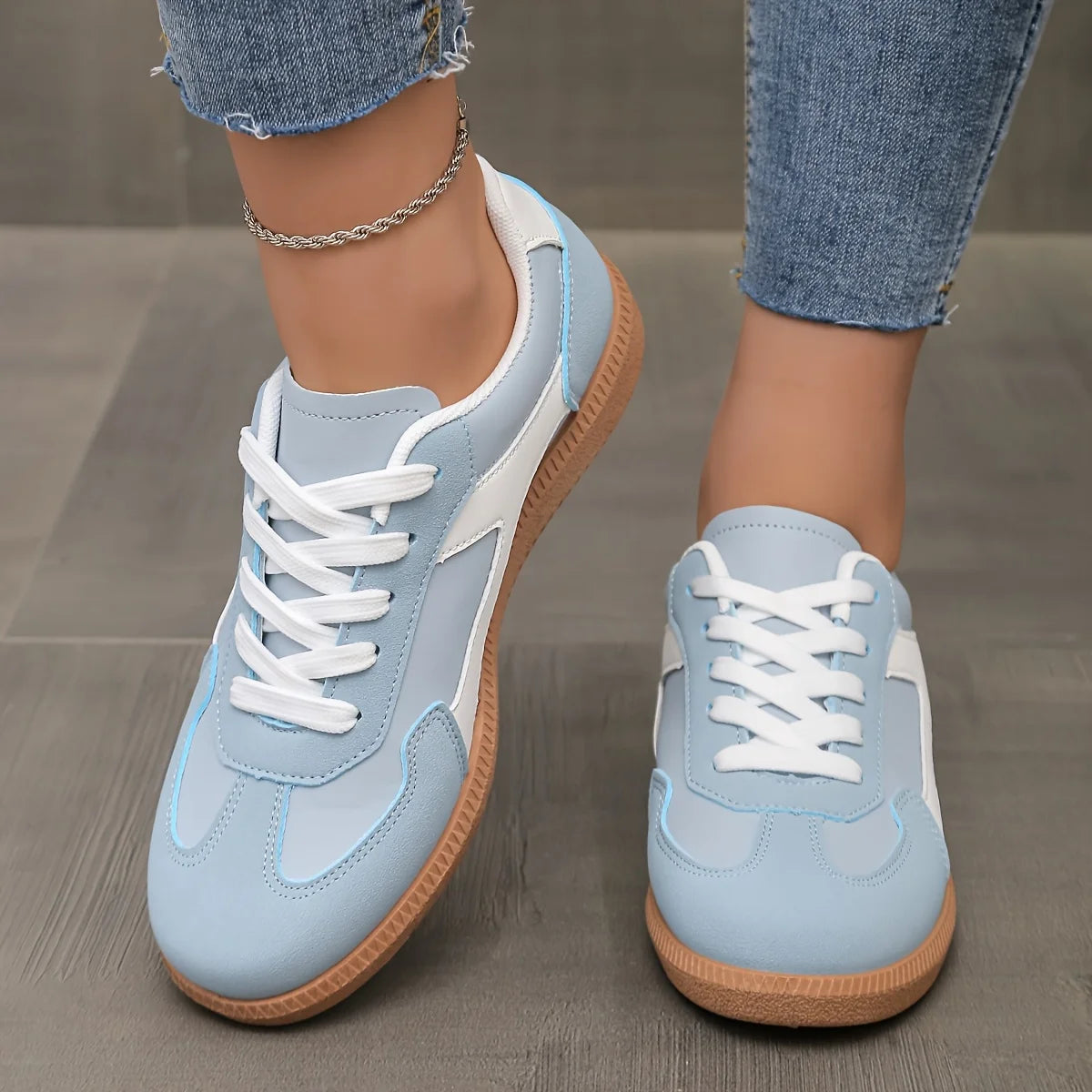 Atmungsaktive Damen Sneaker – Modische Schuhe | Bequeme Walkingschuhe für Frauen Kaufschwan® Himmelblau 36