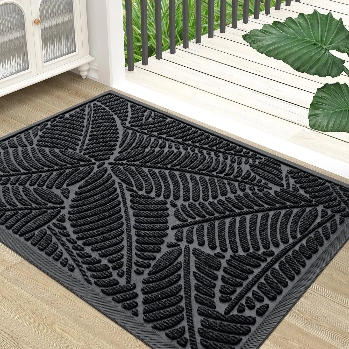 Strapazierfähige Gummi-Eingangsmatte – Schmutzfangend, Rutschfest, Wasserdicht & Pflegeleicht für Garten und Zuhause Kaufschwan®