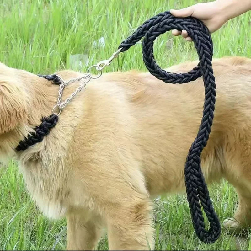 Geflochtene Nylon Hundeleine Stark Dicke Führleine für Große Hunde Bulldog Rottweiler Kaufschwan®