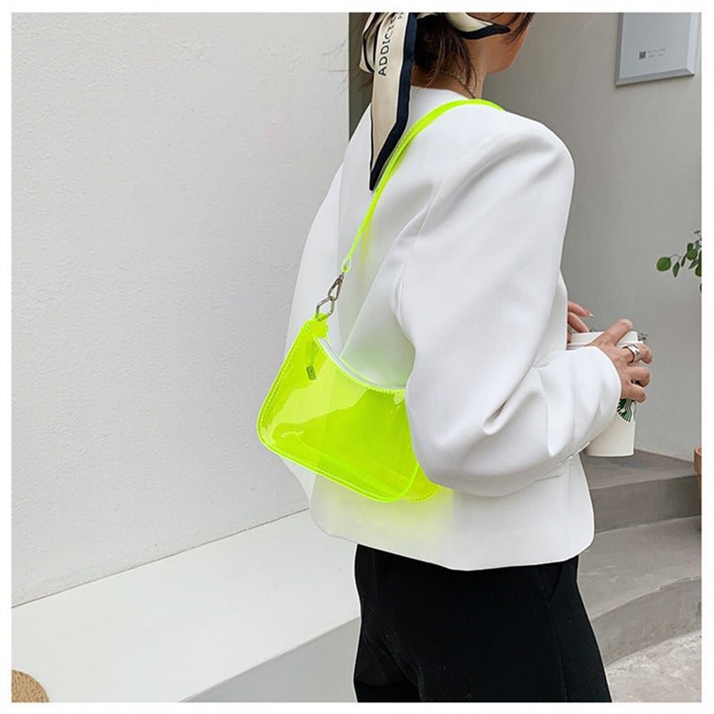 Transparente Jelly Umhängetasche – Kleine Zipper Tasche & Modische Handtasche für Damen Kaufschwan®