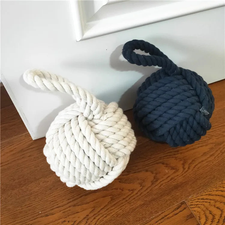 Türstopper im Mediterranen Stil – Dekorativer Seilball Türhalter | Kreatives Rustikales Design für Zuhause, Restaurants & Bars Kaufschwan®